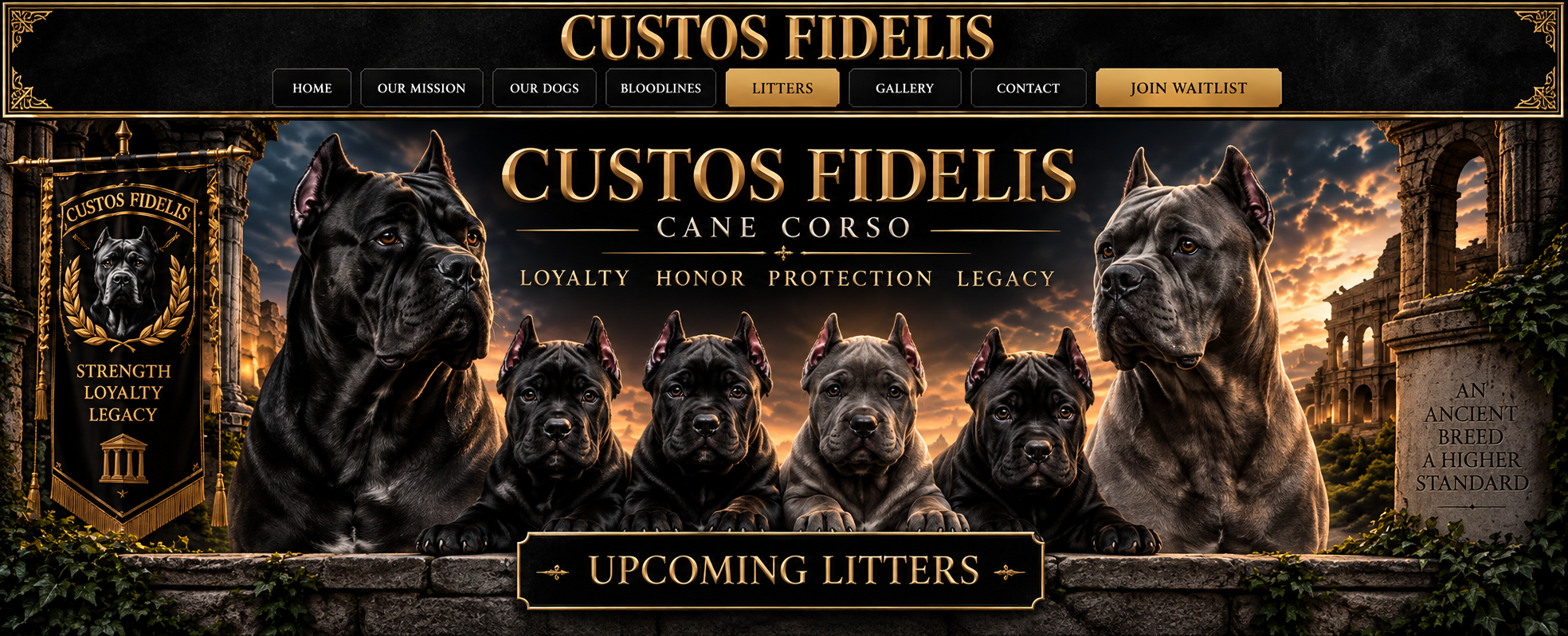 Custos Fidelis Cane Corso upcoming litters
