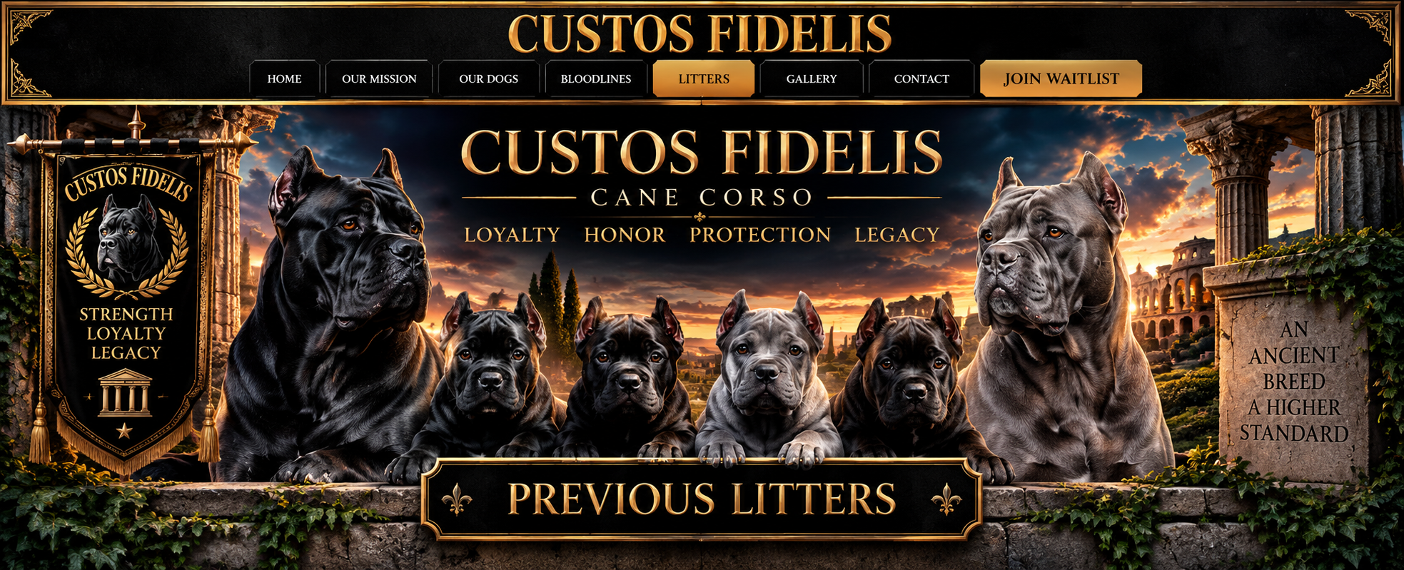 Custos Fidelis Cane Corso previous litters